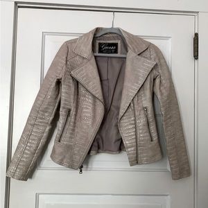 Guess alligator skin pleather jacket